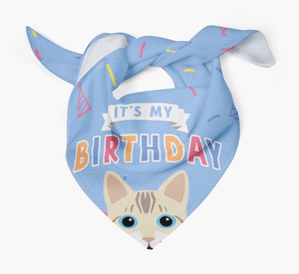 It's My Birthday: Personalised {breedCommonName} Bandana