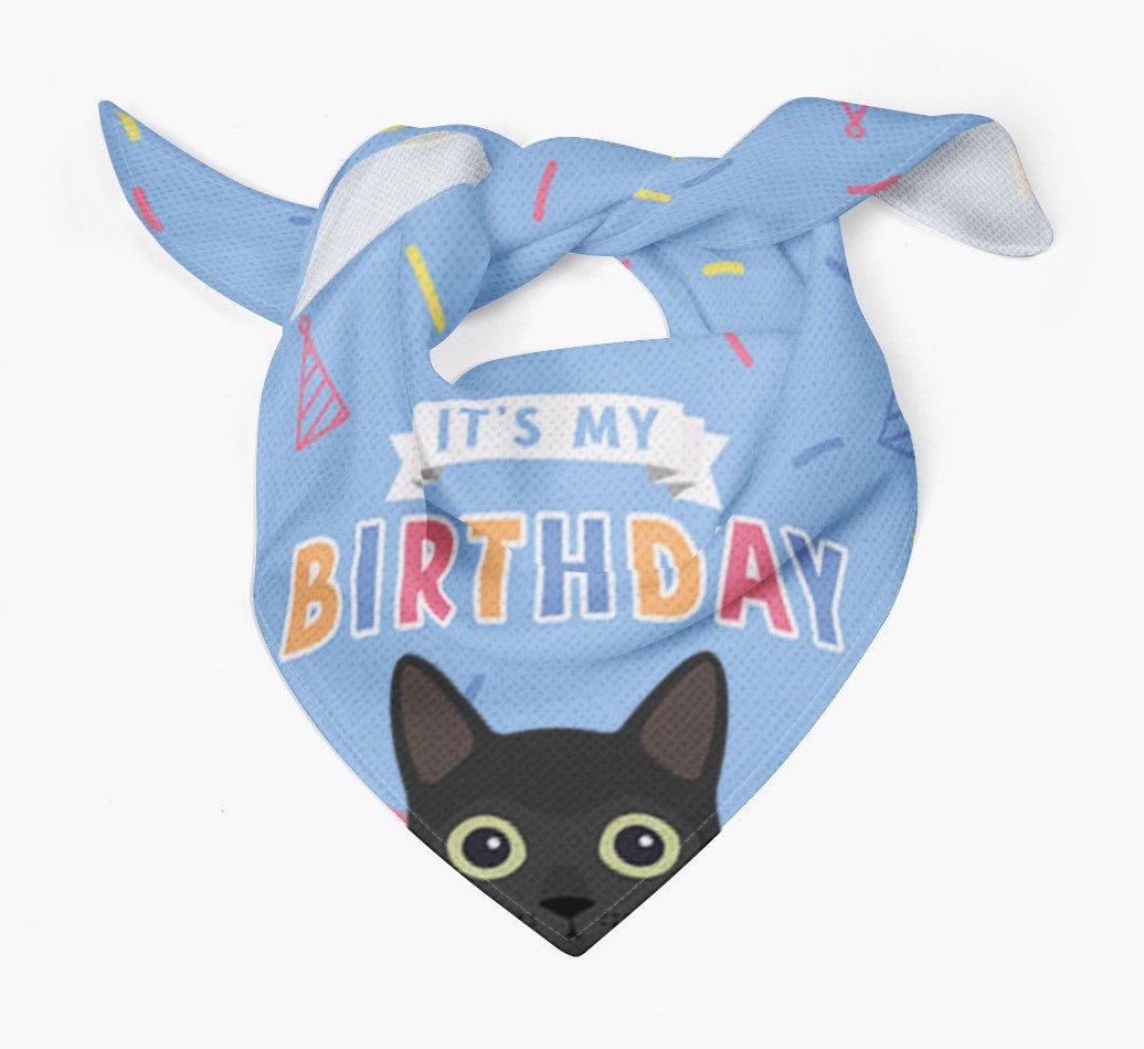 It's My Birthday: Personalised {breedCommonName} Bandana