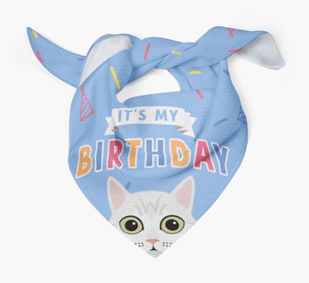 It's My Birthday: Personalised {breedCommonName} Bandana