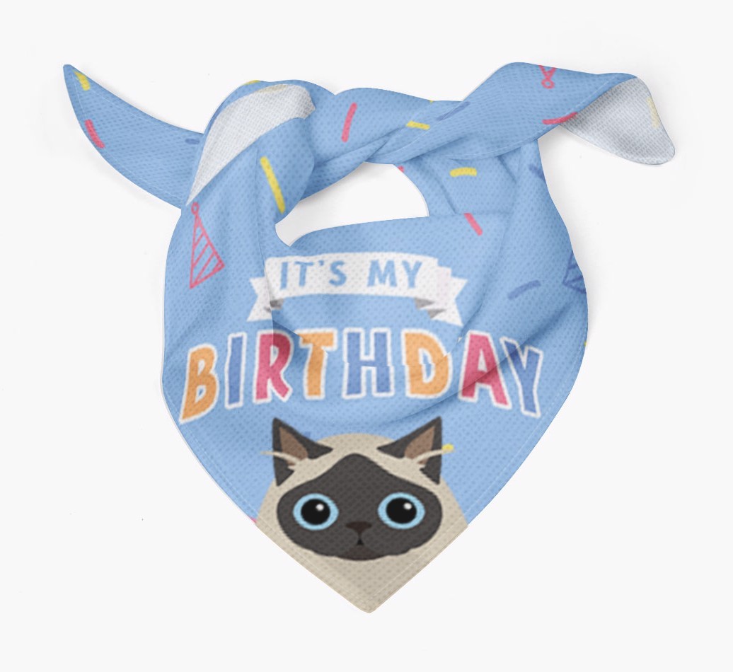 It's My Birthday: Personalised {breedCommonName} Bandana