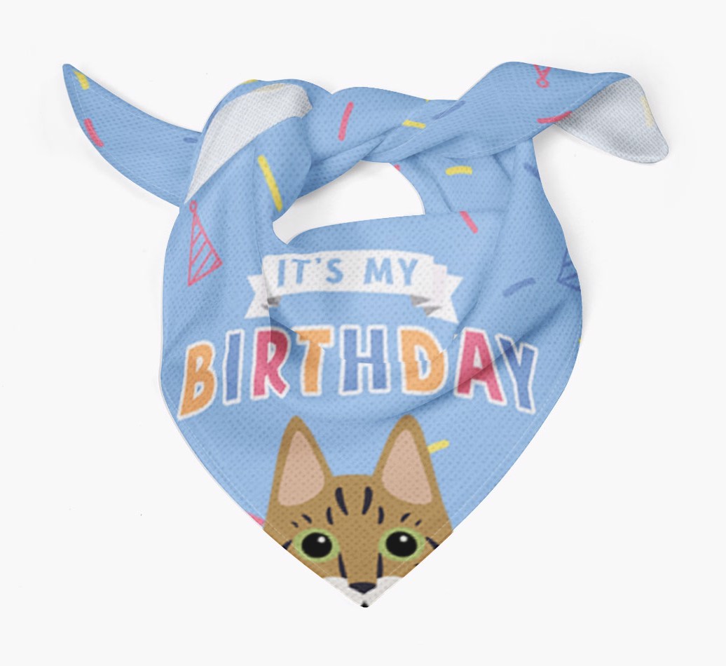 It's My Birthday: Personalised {breedCommonName} Bandana
