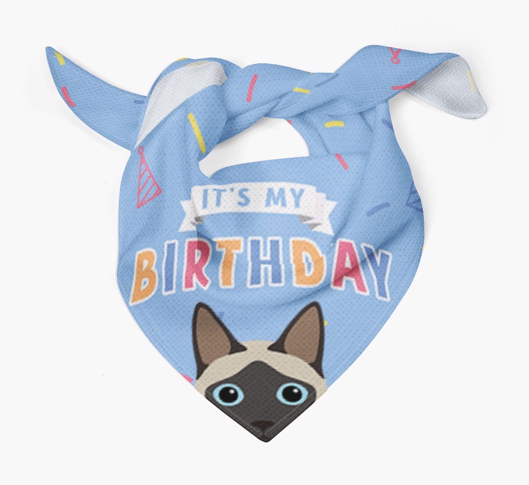 It's My Birthday: Personalised {breedCommonName} Bandana