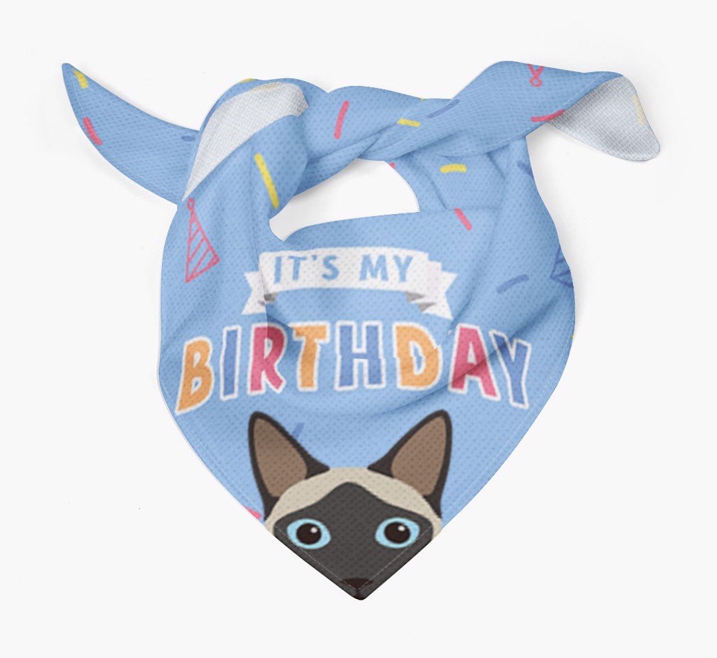 It's My Birthday: Personalised {breedCommonName} Bandana