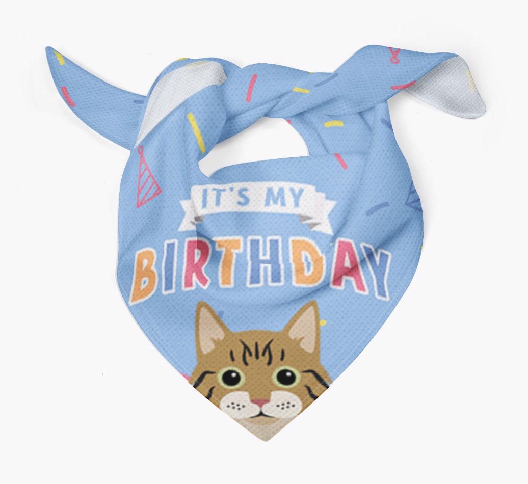 It's My Birthday: Personalized {breedCommonName} Bandana