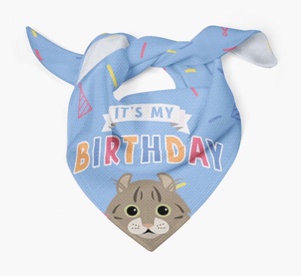 It's My Birthday: Personalized {breedCommonName} Bandana