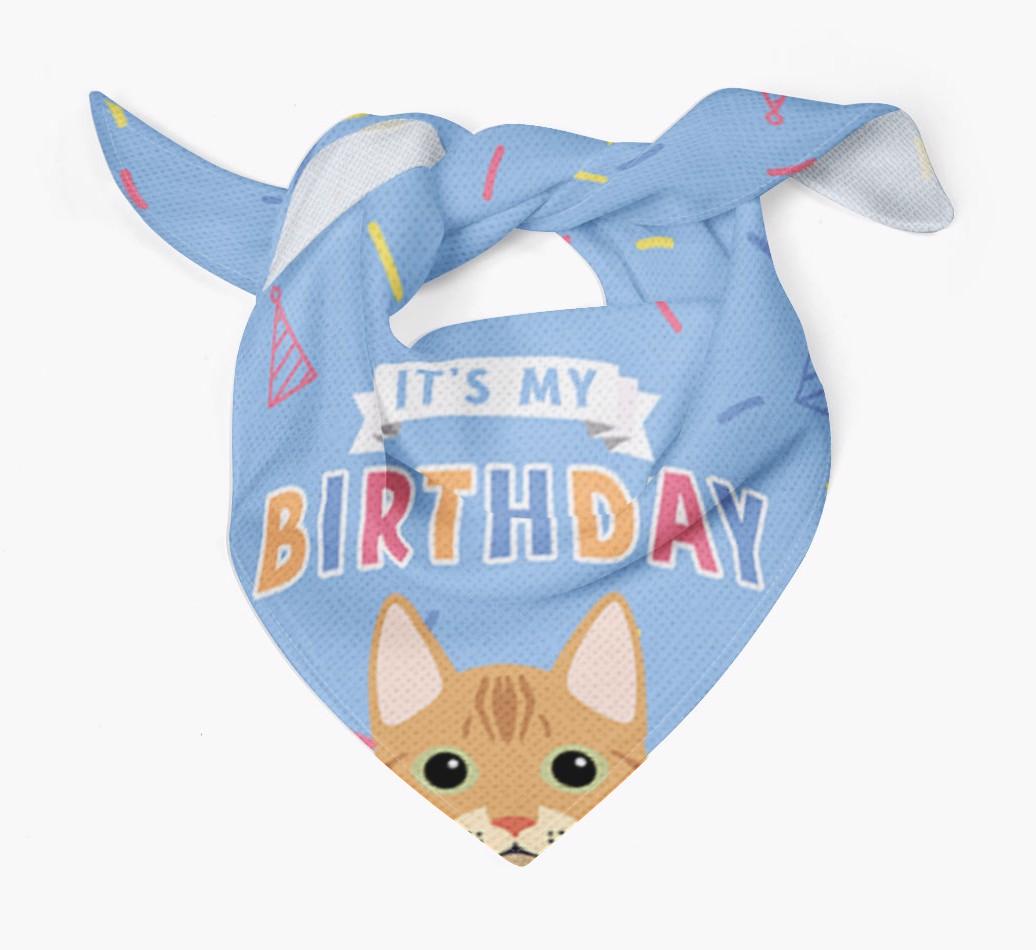 It's My Birthday: Personalized {breedCommonName} Bandana