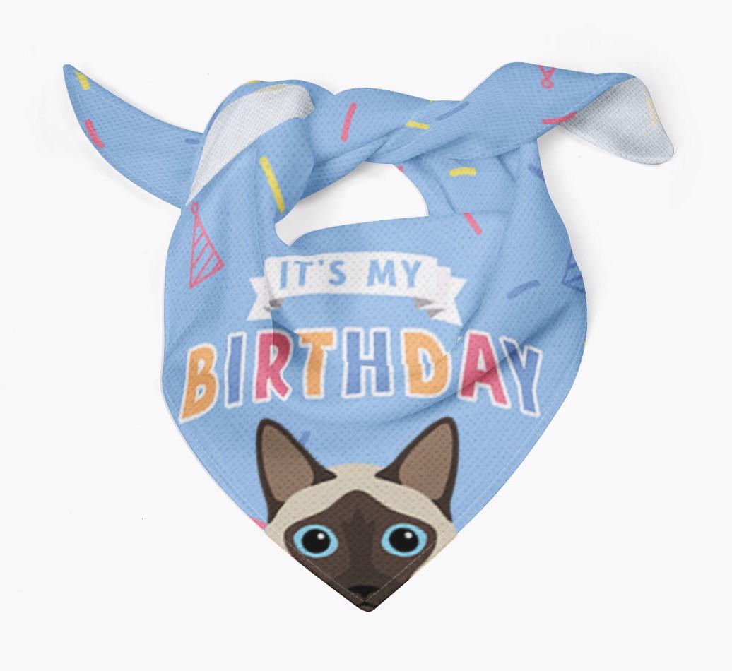It's My Birthday: Personalized {breedCommonName} Bandana