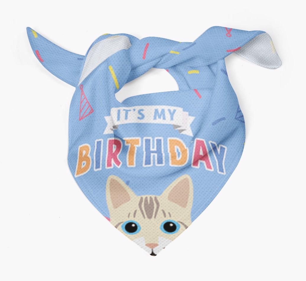 It's My Birthday: Personalized {breedCommonName} Bandana
