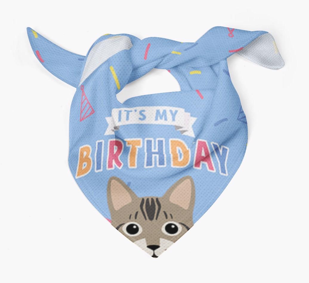 It's My Birthday: Personalized {breedCommonName} Bandana