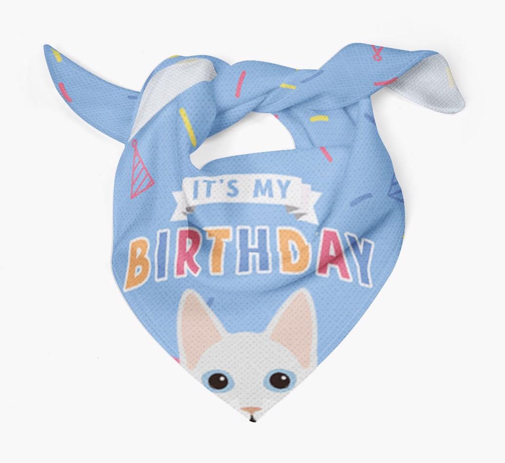 It's My Birthday: Personalized {breedCommonName} Bandana