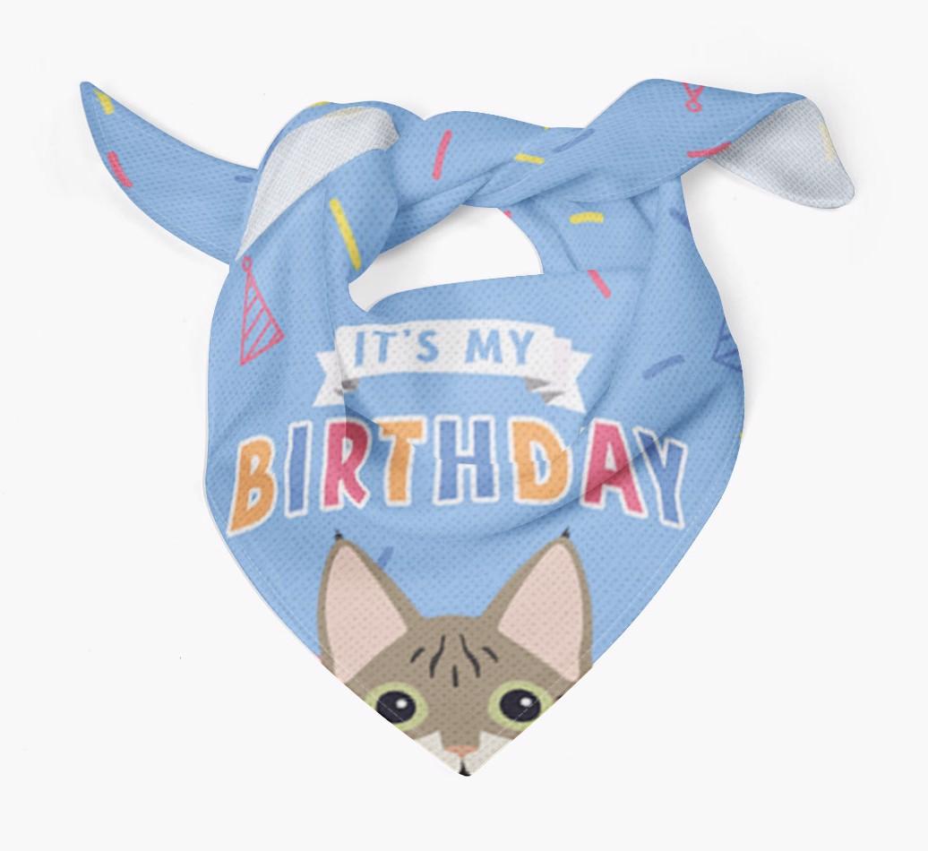 It's My Birthday: Personalized {breedCommonName} Bandana