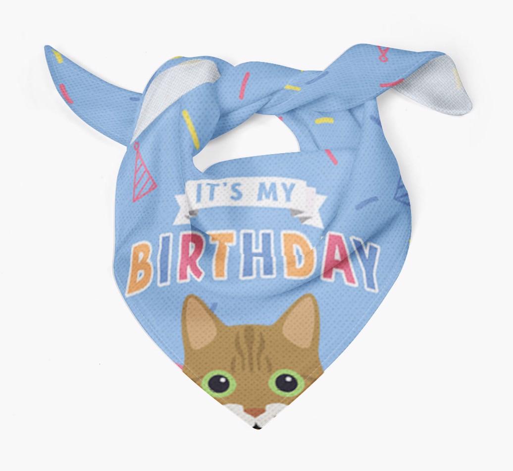 It's My Birthday: Personalized {breedCommonName} Bandana