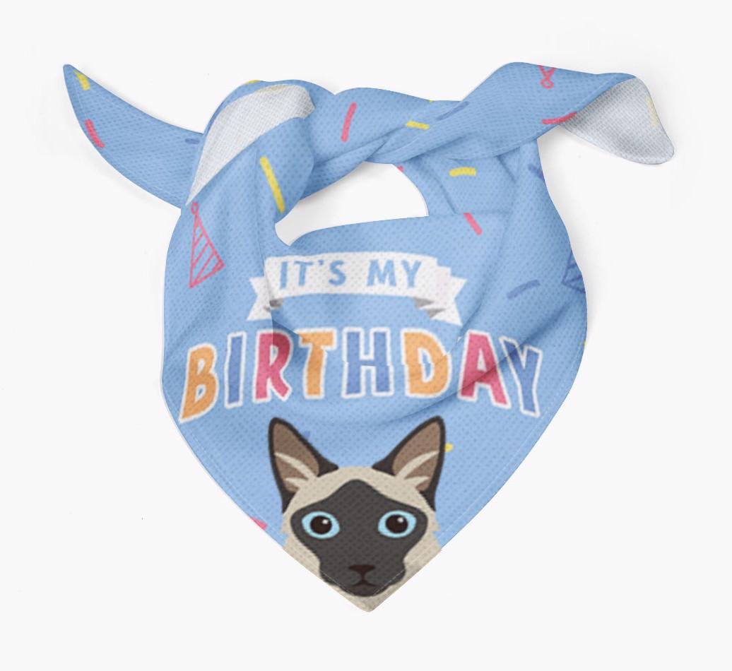 It's My Birthday: Personalized {breedCommonName} Bandana