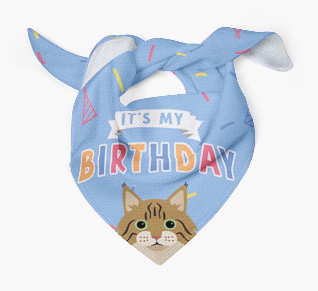 It's My Birthday: Personalized {breedCommonName} Bandana