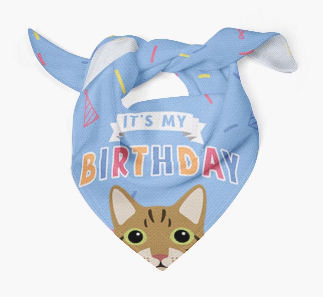 It's My Birthday: Personalized {breedCommonName} Bandana