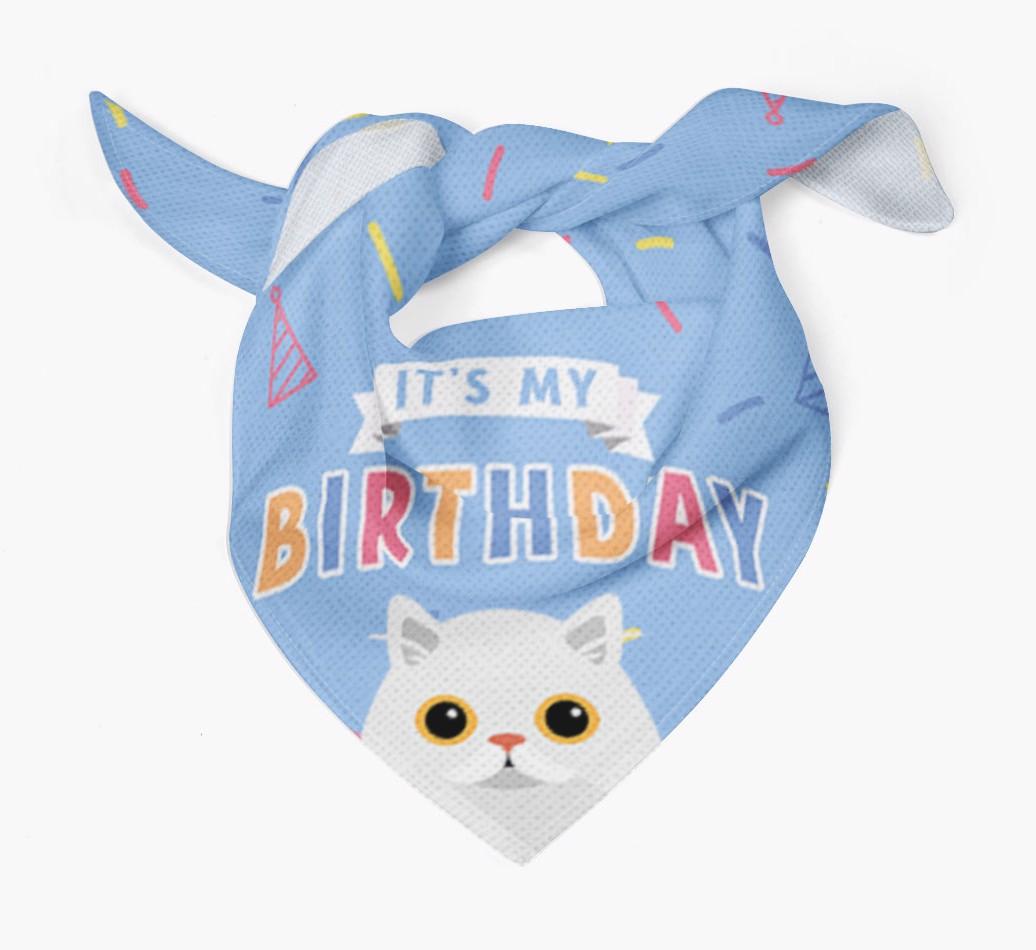 It's My Birthday: Personalized {breedCommonName} Bandana