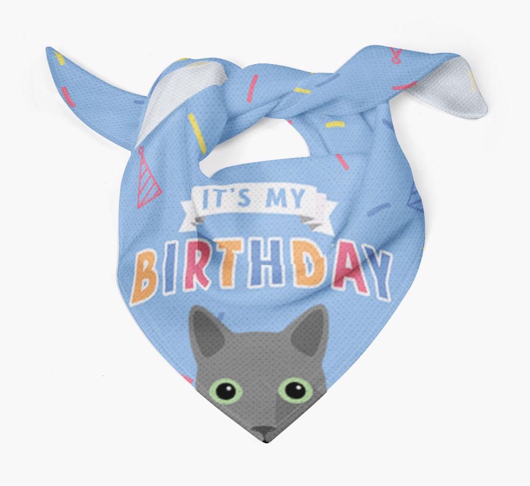 It's My Birthday: Personalized {breedCommonName} Bandana