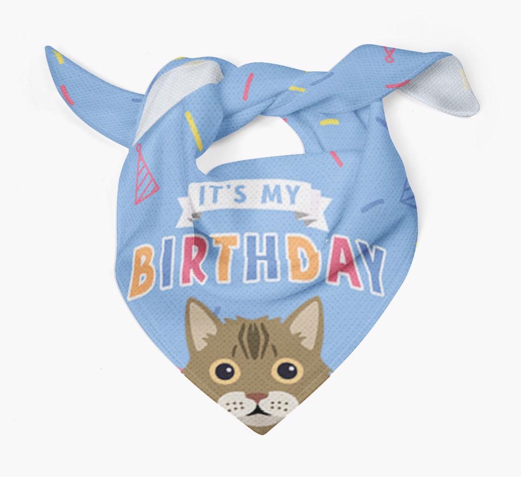 It's My Birthday: Personalized {breedCommonName} Bandana