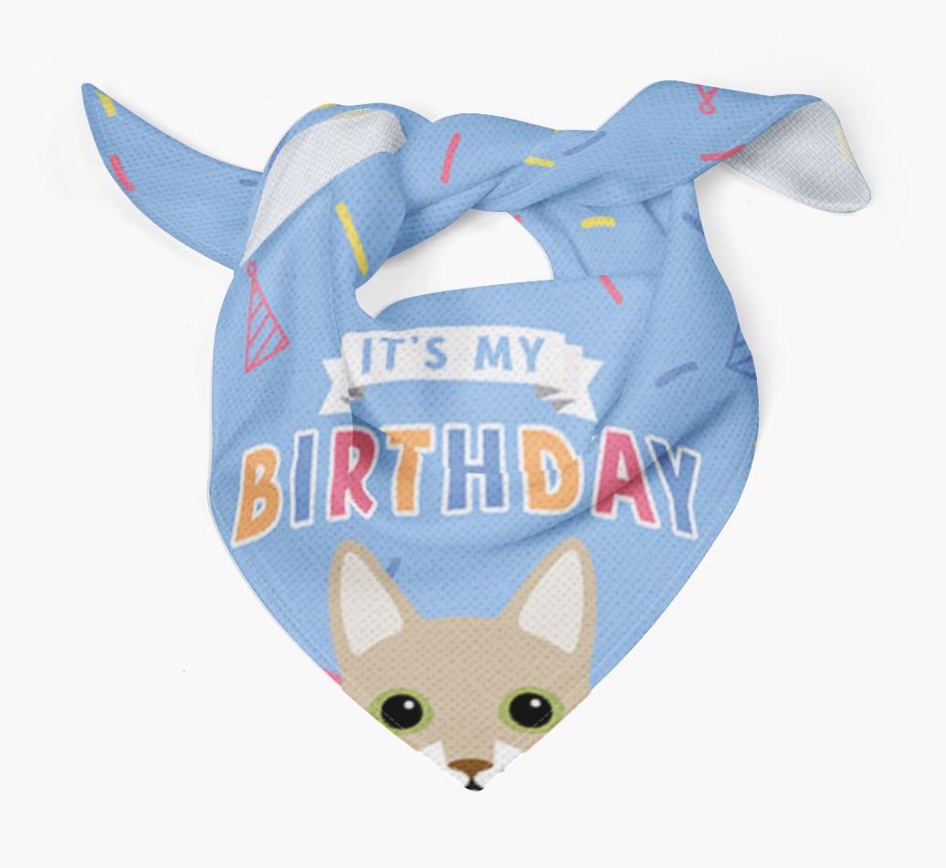 It's My Birthday: Personalized {breedCommonName} Bandana