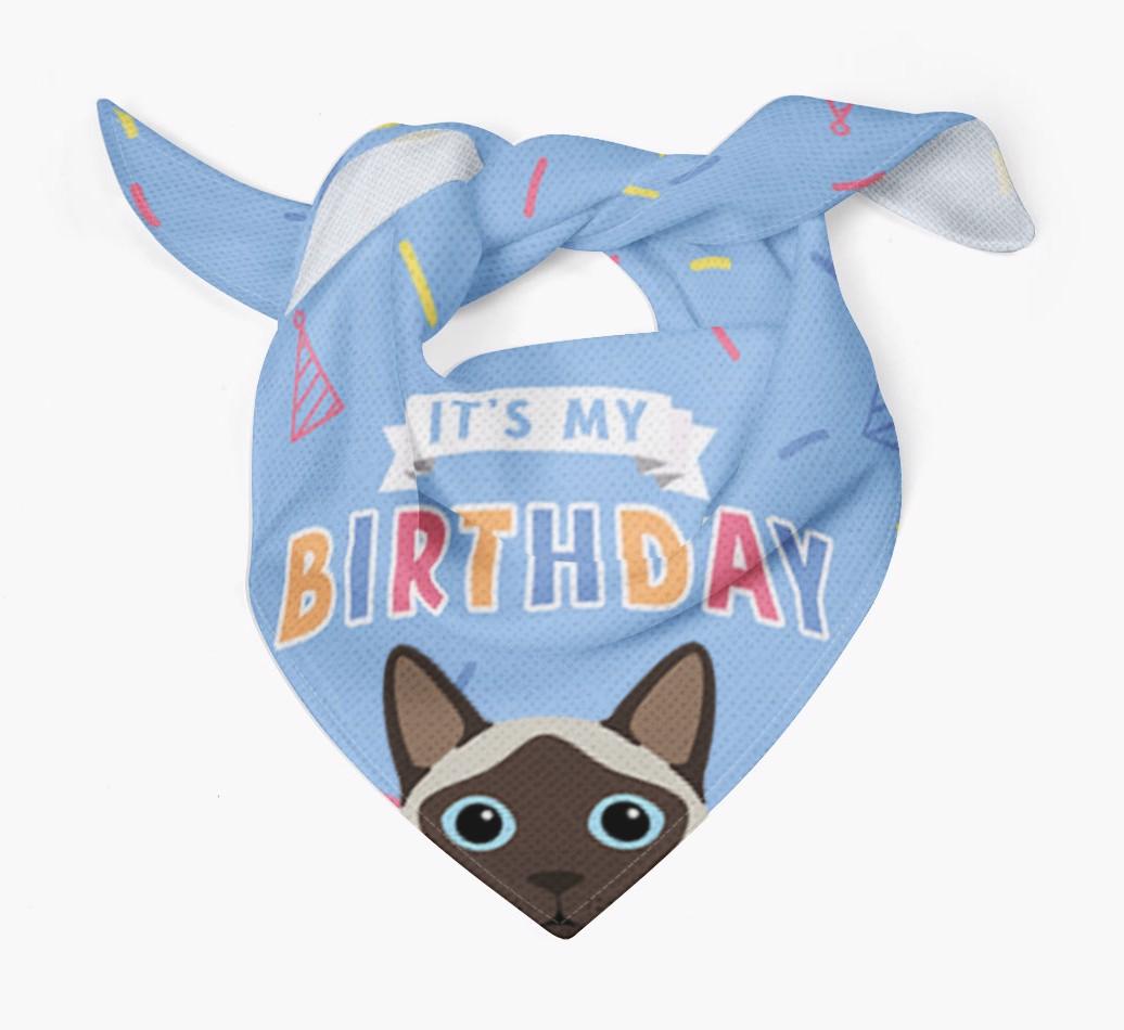 It's My Birthday: Personalized {breedCommonName} Bandana