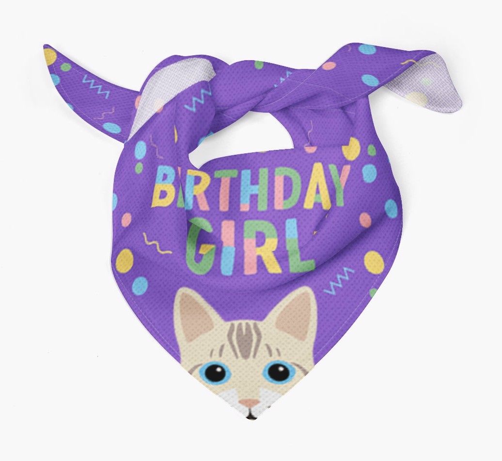 Birthday Girl: Personalised {breedCommonName} Bandana