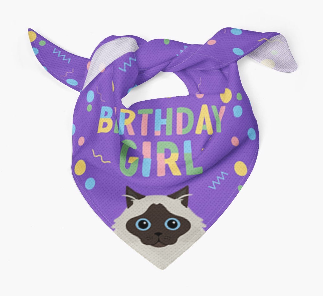 Birthday Girl: Personalised {breedCommonName} Bandana