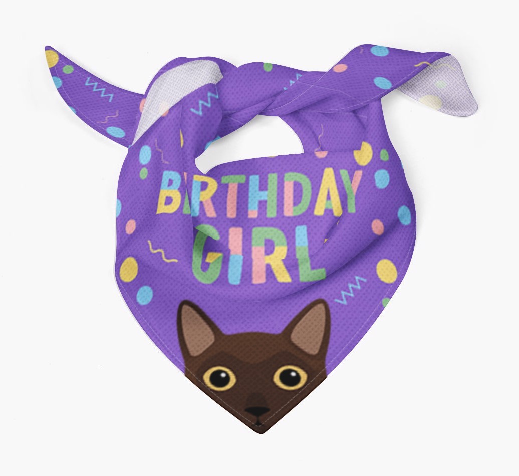 Birthday Girl: Personalised {breedCommonName} Bandana