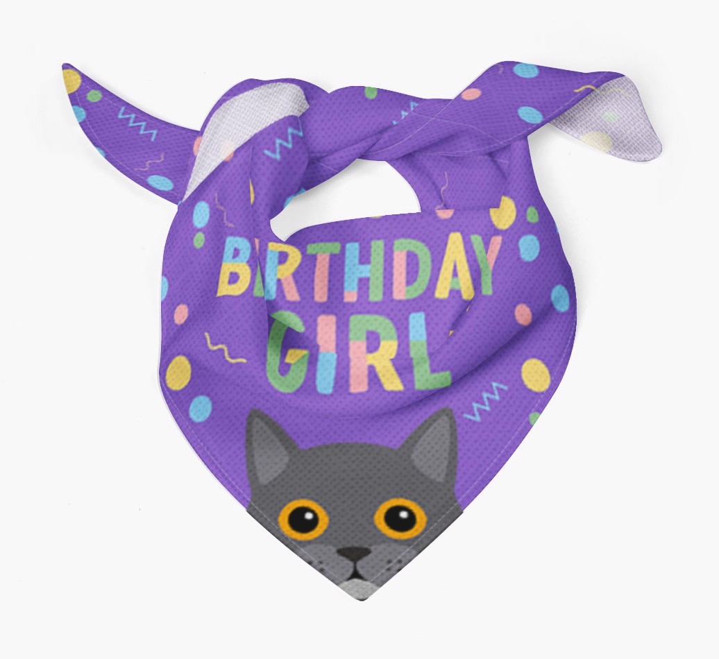 Birthday Girl: Personalised {breedCommonName} Bandana