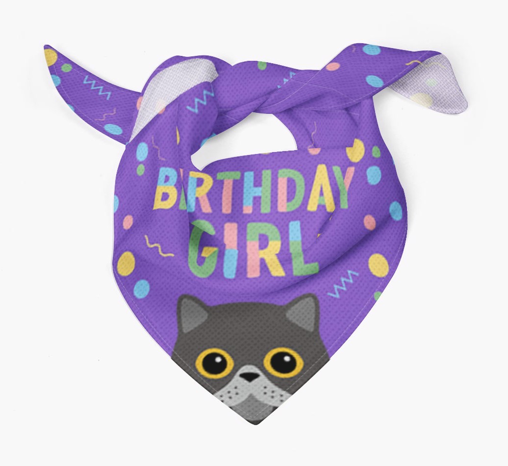 Birthday Girl: Personalised {breedCommonName} Bandana