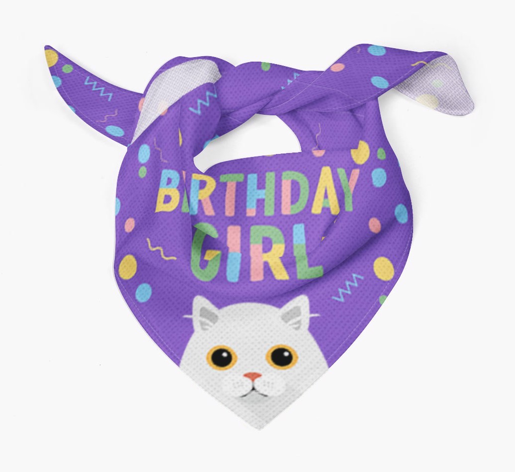 Birthday Girl: Personalised {breedCommonName} Bandana