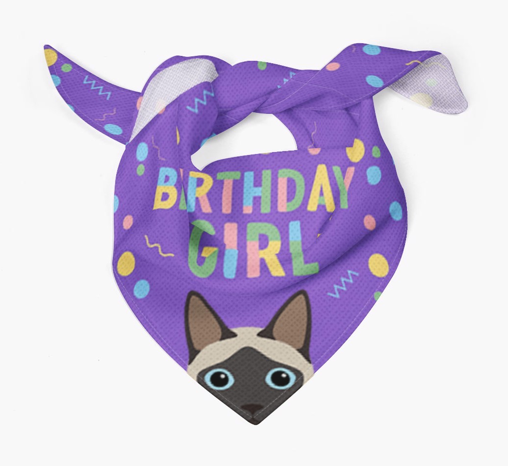 Birthday Girl: Personalised {breedCommonName} Bandana