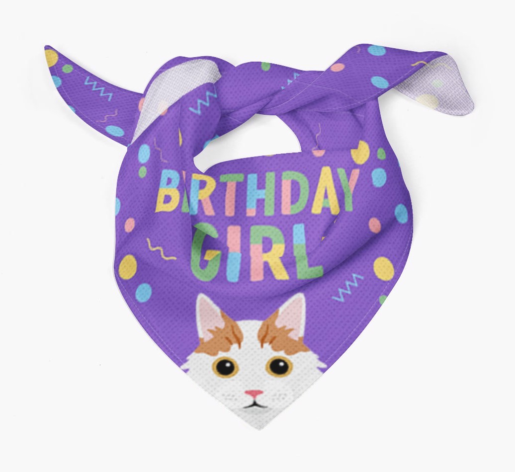 Birthday Girl: Personalised {breedCommonName} Bandana