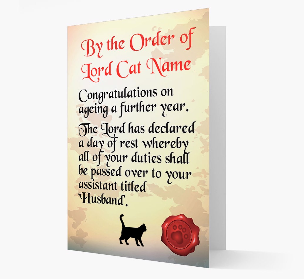 The Lord's Scroll: Personalised {breedCommonName} Card