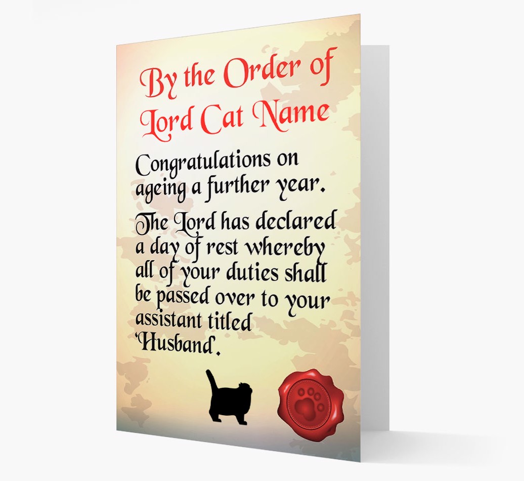 The Lord's Scroll: Personalised {breedCommonName} Card