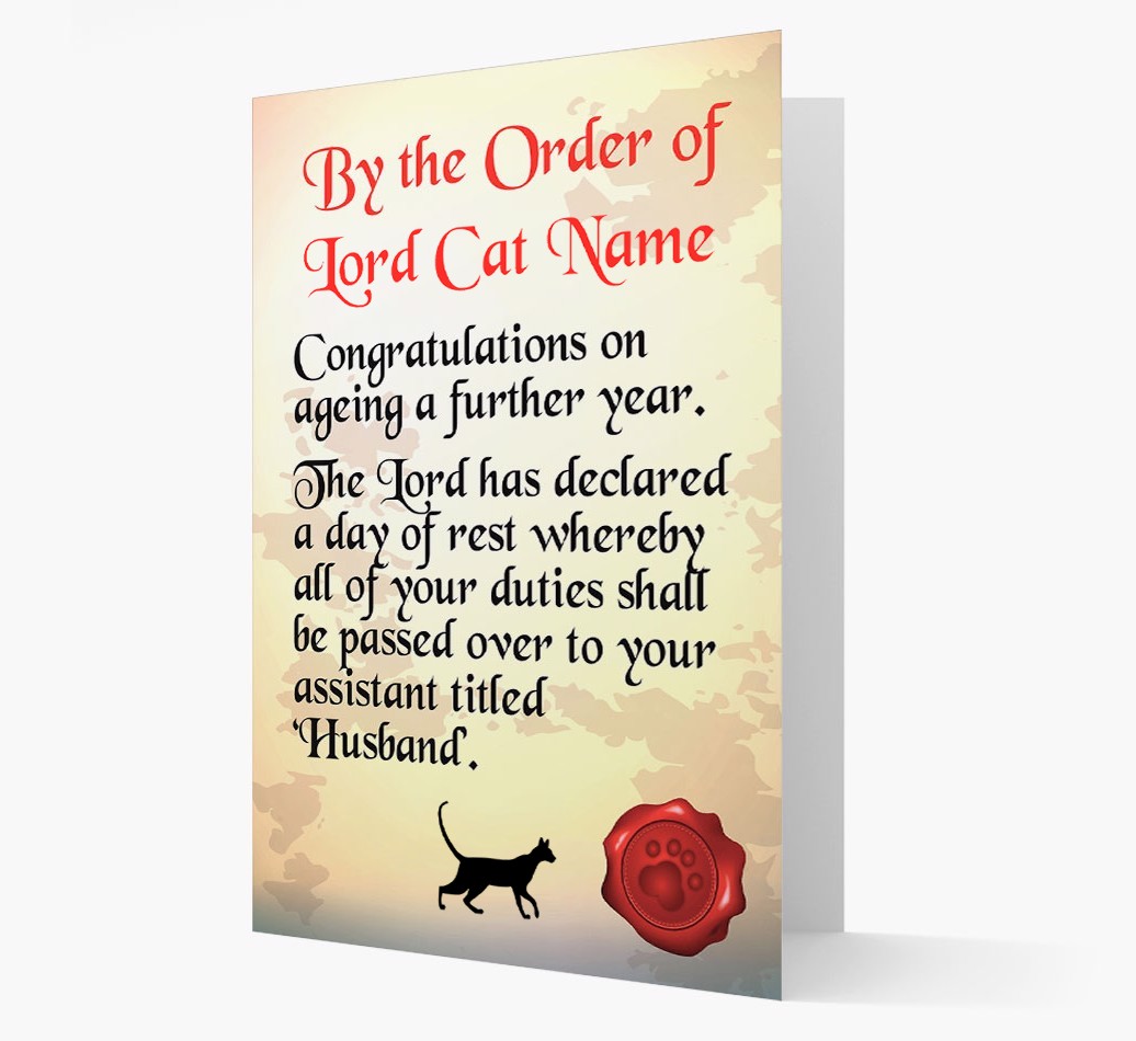The Lord's Scroll: Personalised {breedCommonName} Card