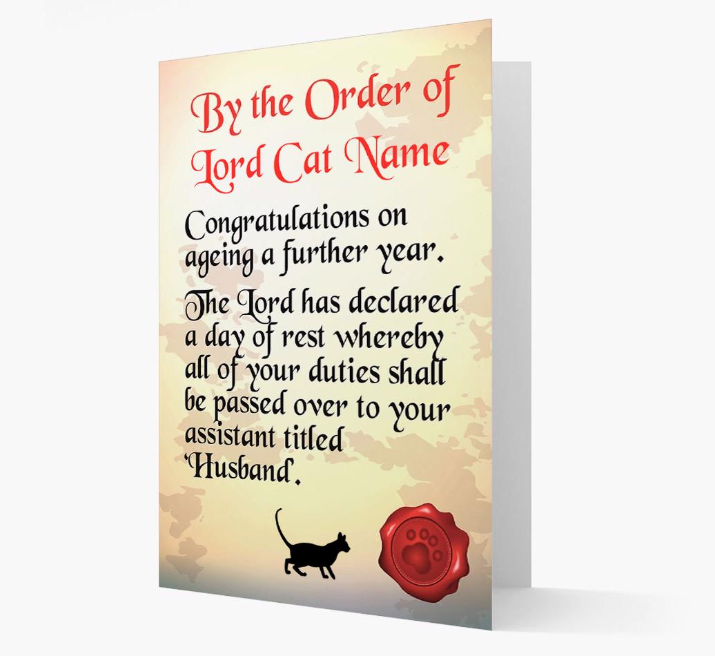 The Lord's Scroll: Personalized {breedCommonName} Card