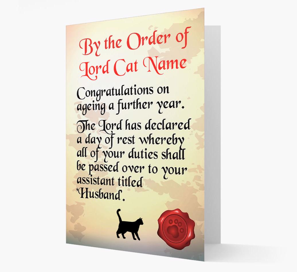 The Lord's Scroll: Personalized {breedCommonName} Card