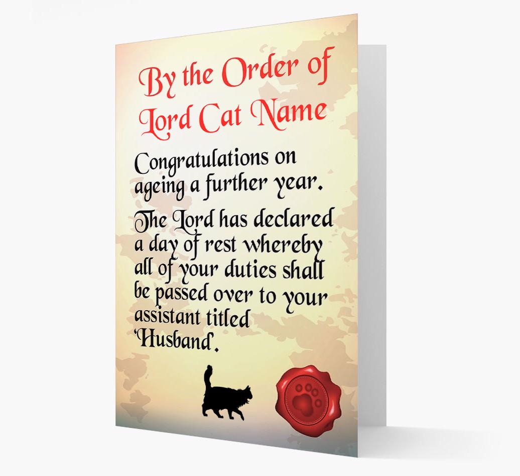 The Lord's Scroll: Personalized {breedCommonName} Card