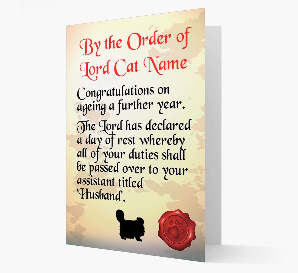 The Lord's Scroll: Personalized {breedCommonName} Card