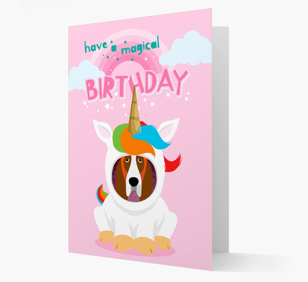 Magical Birthday Unicorn: Personalised {breedFullName} Card