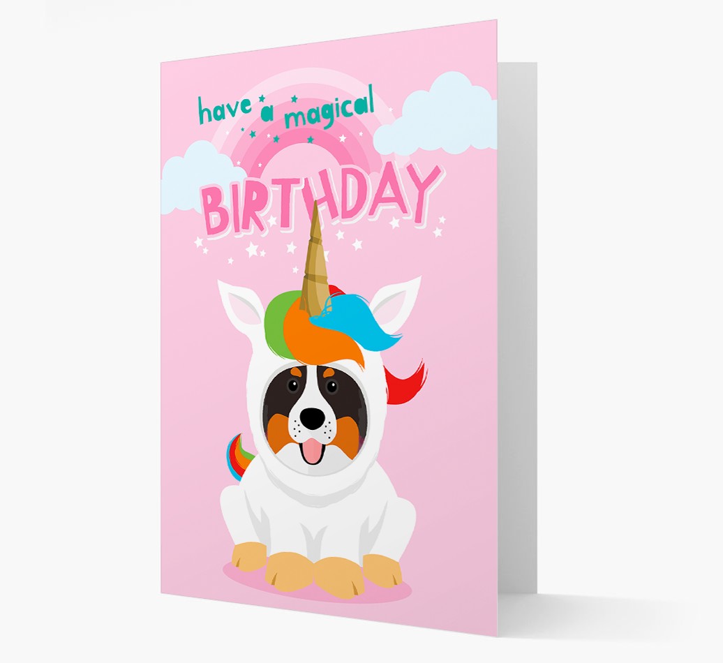 Magical Birthday Unicorn: Personalised {breedFullName} Card