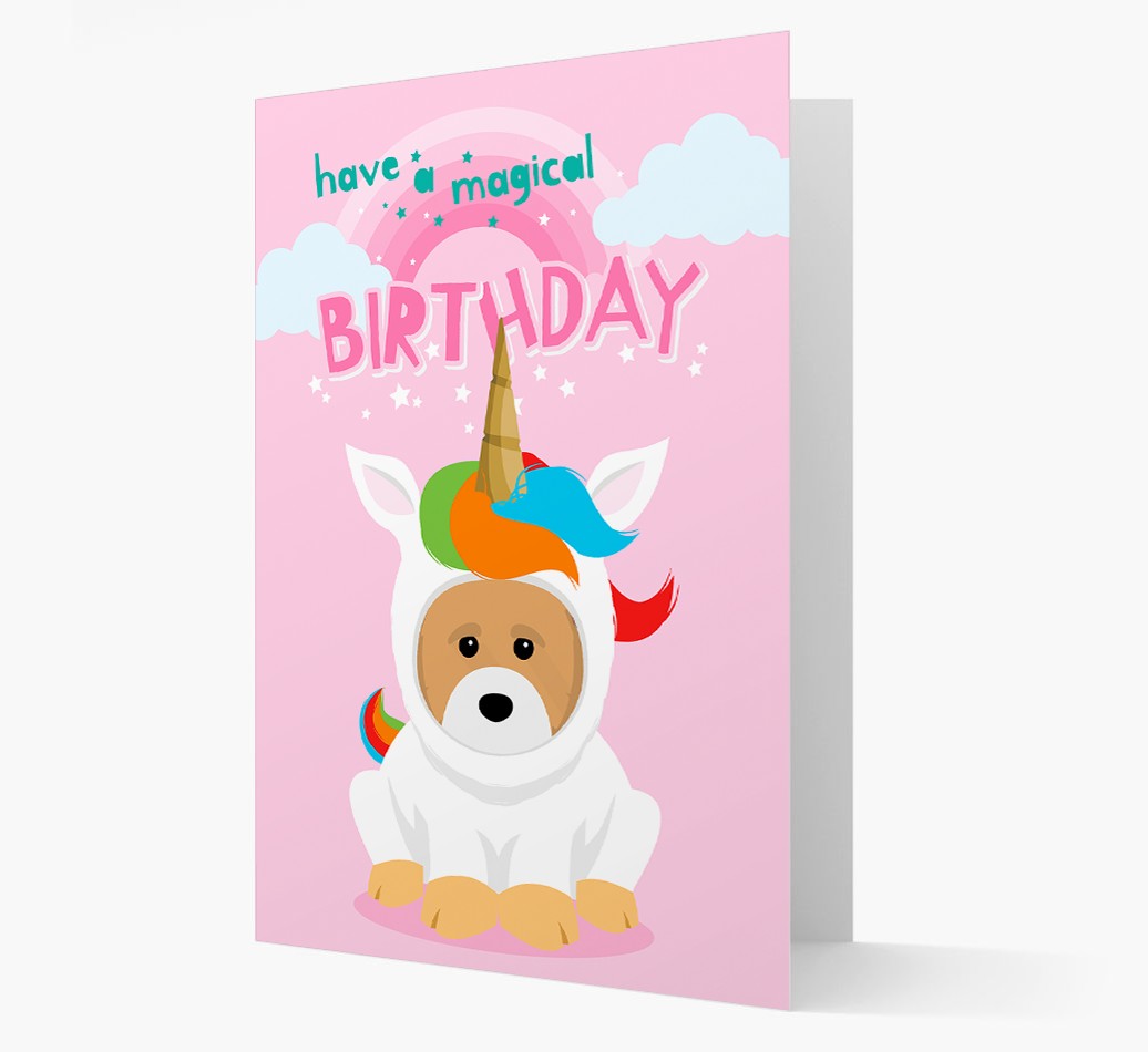 Magical Birthday Unicorn: Personalised {breedFullName} Card