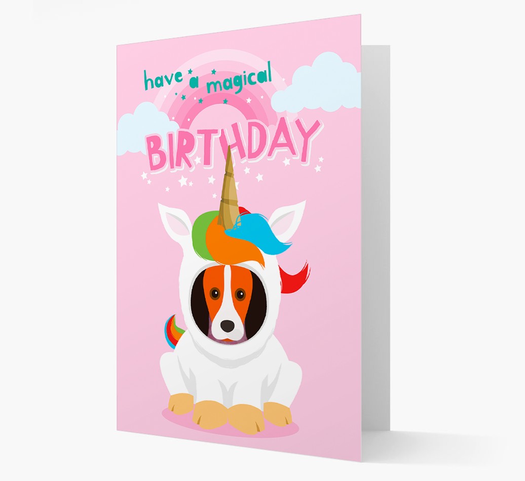 Magical Birthday Unicorn: Personalised {breedFullName} Card