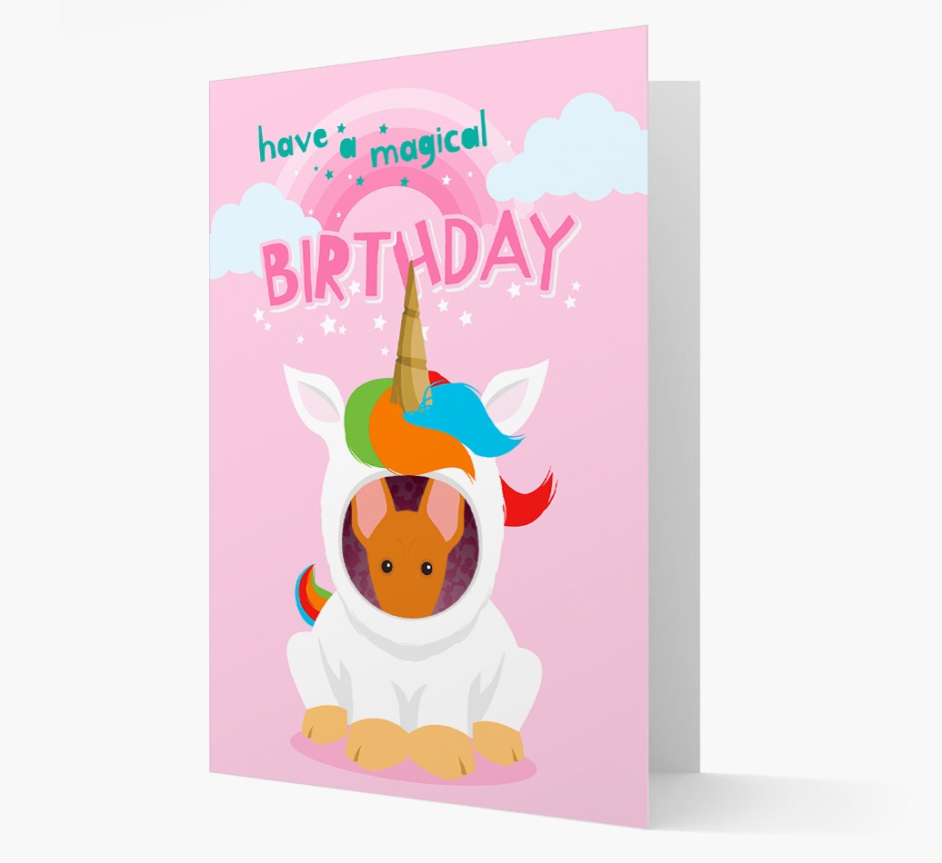 Magical Birthday Unicorn: Personalised {breedFullName} Card