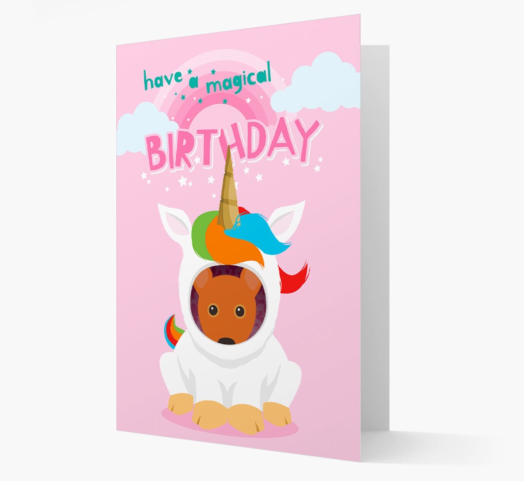 Magical Birthday Unicorn: Personalised {breedFullName} Card