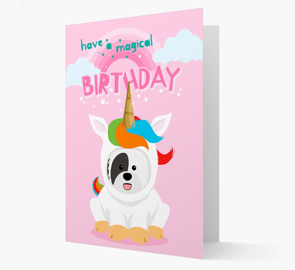 Magical Birthday Unicorn: Personalised {breedFullName} Card