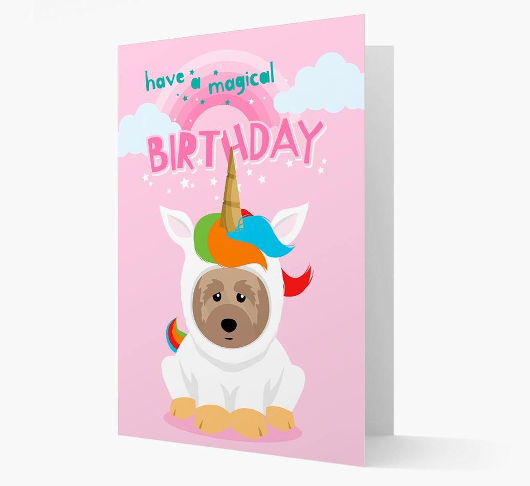 Magical Birthday Unicorn: Personalized {breedFullName} Icon Card