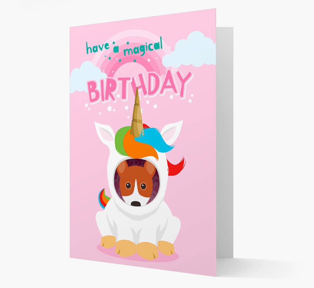 Magical Birthday Unicorn: Personalized {breedFullName} Icon Card