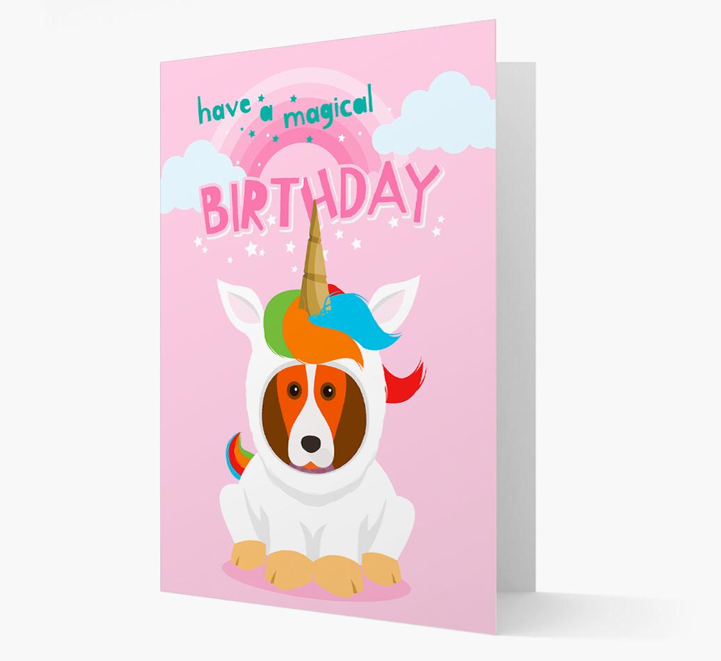 Magical Birthday Unicorn: Personalized {breedFullName} Icon Card