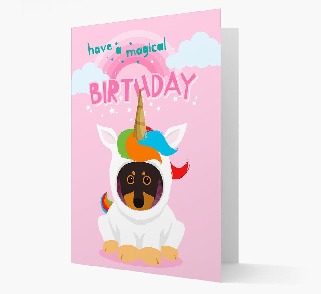Magical Birthday Unicorn: Personalized {breedFullName} Icon Card